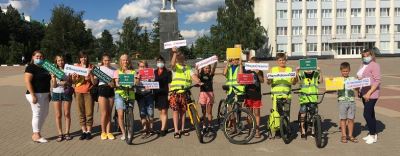 <br />
        Белгородские велосипедисты призвали спешиваться при переходе проезжей части    